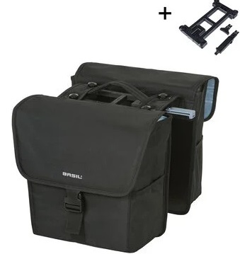 Dubbele fietstas Basil GO MIK 32 liter - zwart