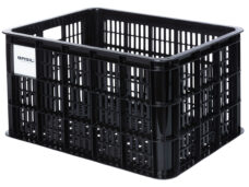 Gerecyclede fietskrat Basil M 29.5 liter MIK 33 x 44 x 27 cm - zwart