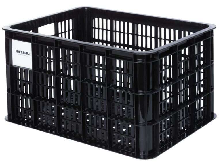 Gerecyclede fietskrat Basil M 29.5 liter MIK 33 x 44 x 27 cm - zwart