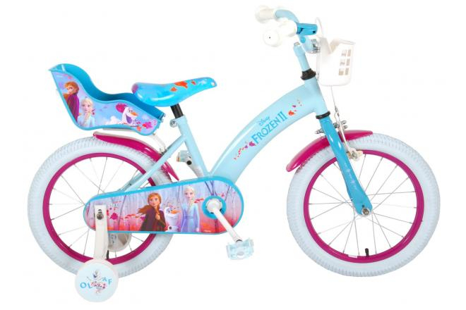 Kinderfiets 16 inch Disney Frozen 2 - lichtblauw/paars