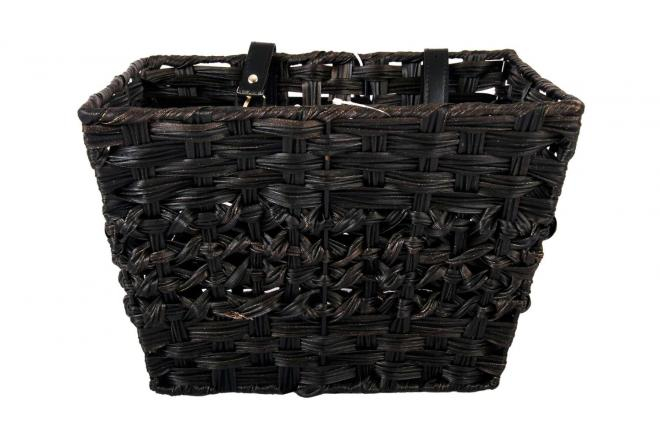 Gevlochten rieten fietsmand Volare S 30 x 25 x 20.5cm  - zwart