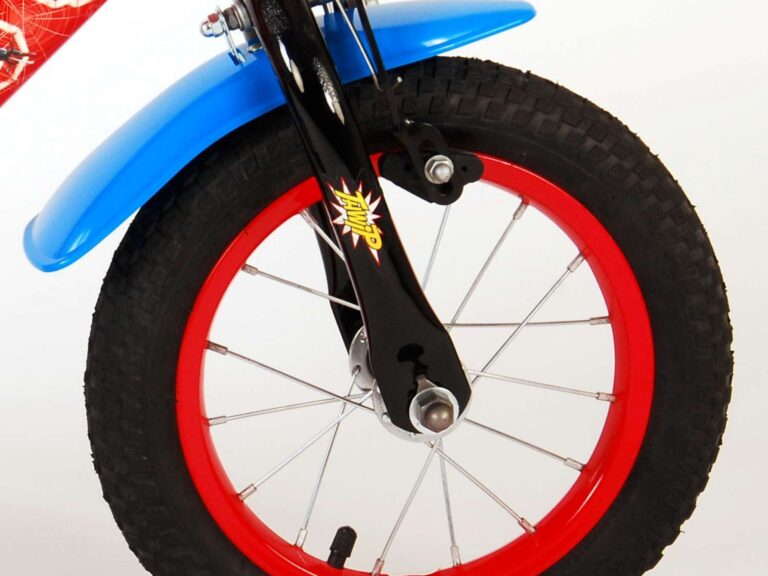 Kinderfiets 12" Spider-Man - rood/blauw