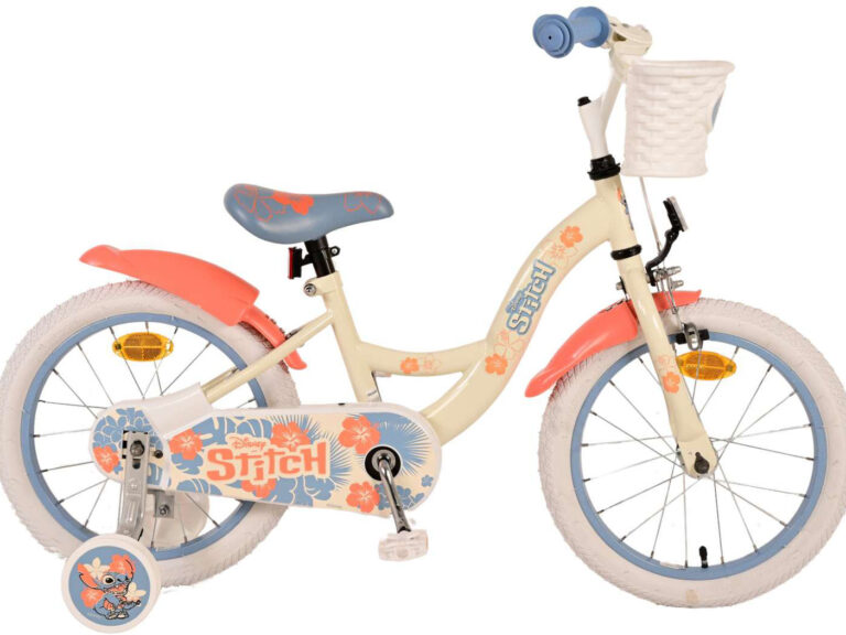 Kinderfiets 16" Volare Stitch - crème koraal blauw