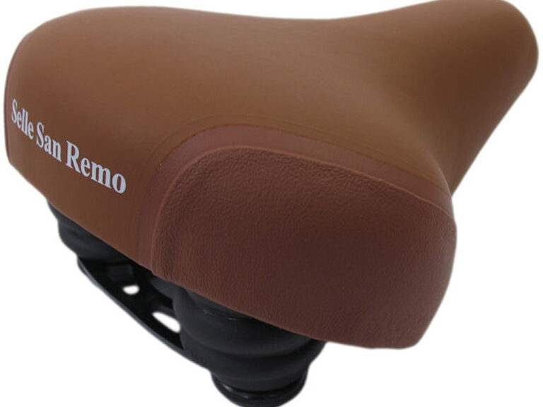 Fietszadel Selle San Remo Citybike met hoekbescherming - retro bruin