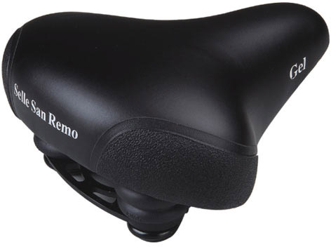 Fietszadel Selle San Remo Citybike universeel - met hoekbescherming - zwart