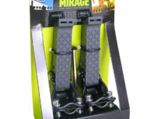 Voetsteunen Mirage met rubber riem - montage op de achtervork