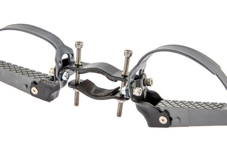 Voetsteunen Mirage met rubber riem inclusief framebuisklem