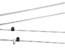 Spatbordstang-set Mirage alu 5mm 45mm 28  met gemonteerde bevestingsmateriaal