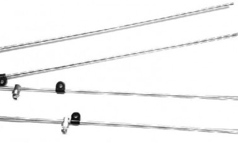 Spatbordstang-set Mirage alu 5mm 45mm 28  met gemonteerde bevestingsmateriaal