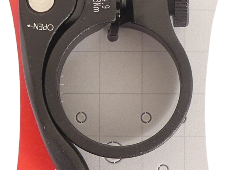 Zadelpenklem Ergotec SCQ-0100 ø34,9 mm aluminium met snelspanner - zwart