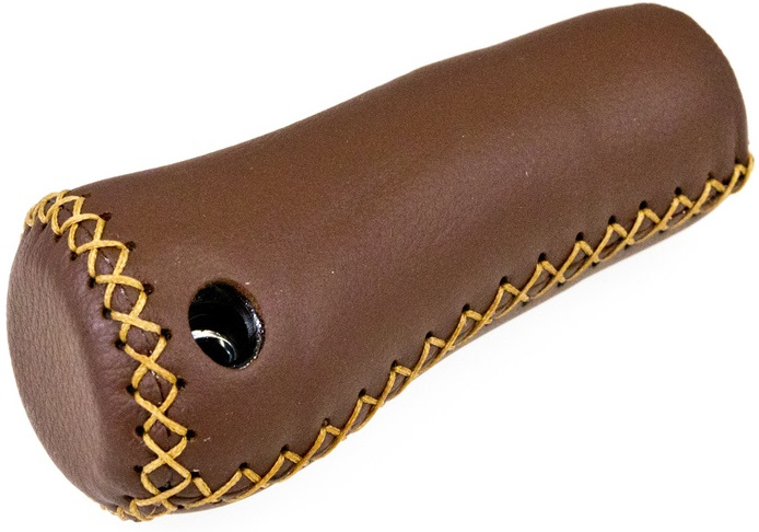 Handvat Gazelle 119mm aero leder bruin