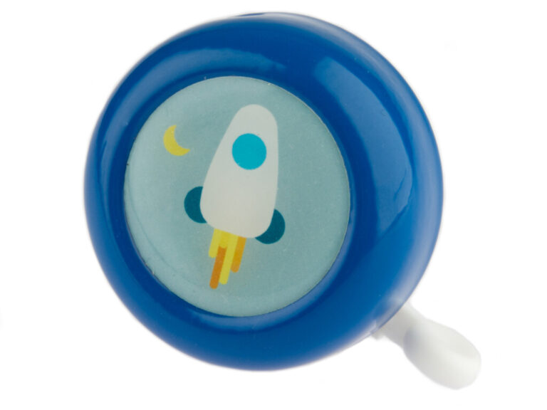 Fietsbel PexKids Rocket - blauw/wit