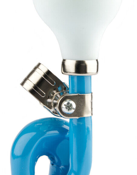Fietstoeter krul PexKids - blauw met witte bol