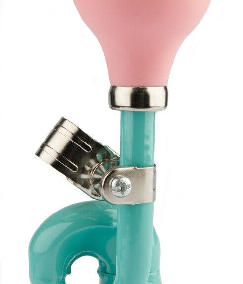 Fietstoeter krul PexKids - groen met roze bol