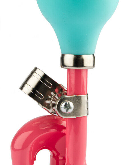 Fietstoeter krul PexKids - roze met groene bol