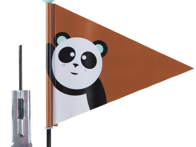 Veiligheidsvlag PexKids Panda - bruin met panda print