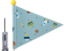Veiligheidsvlag PexKids Rocket - blauw met raket print