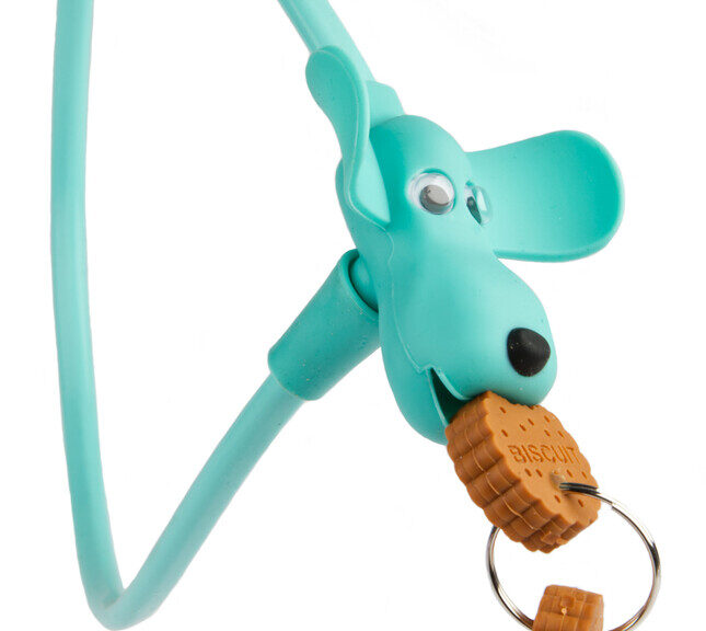 Siliconen fietsslot PexKids Flappie de waakhond 10 x 58 cm - groen