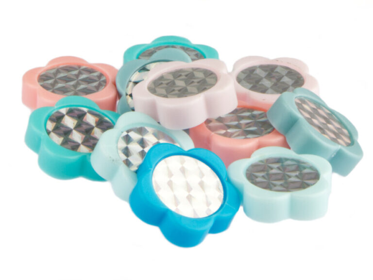 Spaakkralen PexKids "bloemetjes" - assorti van 4 kleuren (12 stuks op kaart)