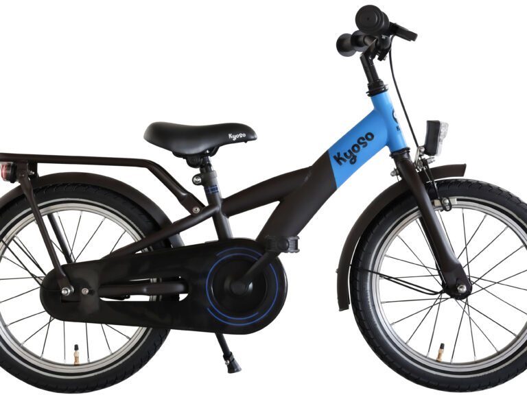 Kinderfiets Kyoso X-Rider 16 inch met remnaaf - zwart/blauw