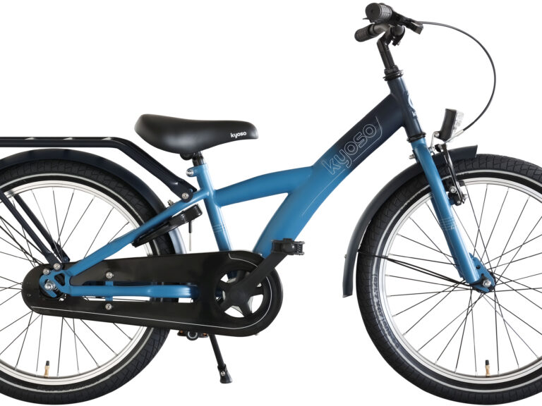 Kinderfiets Kyoso X-Rider 20 inch met remnaaf - donkerblauw/aqua