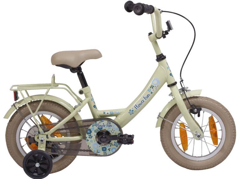 Kinderfiets 12" Bikefun Flower Fun - groen