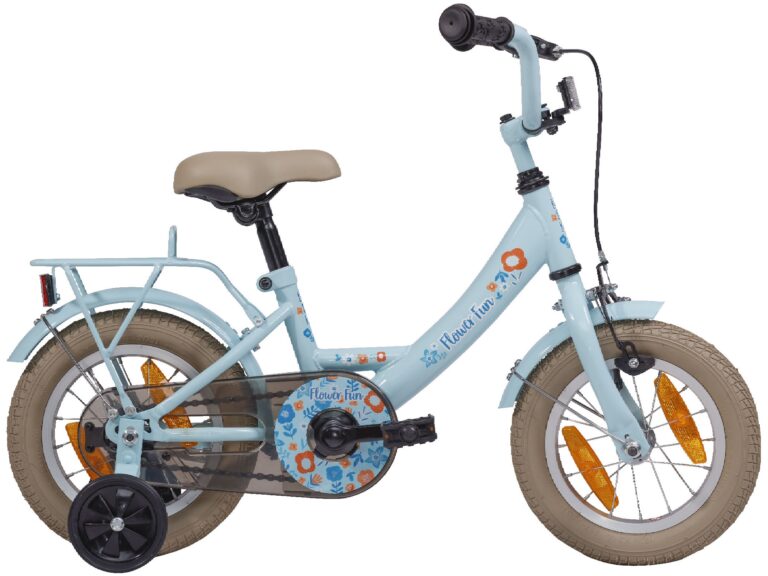 Kinderfiets 12" Bikefun Flower Fun - blauw