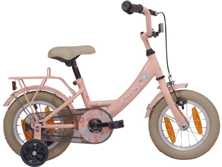 Kinderfiets 12" Bikefun Flower Fun - roze