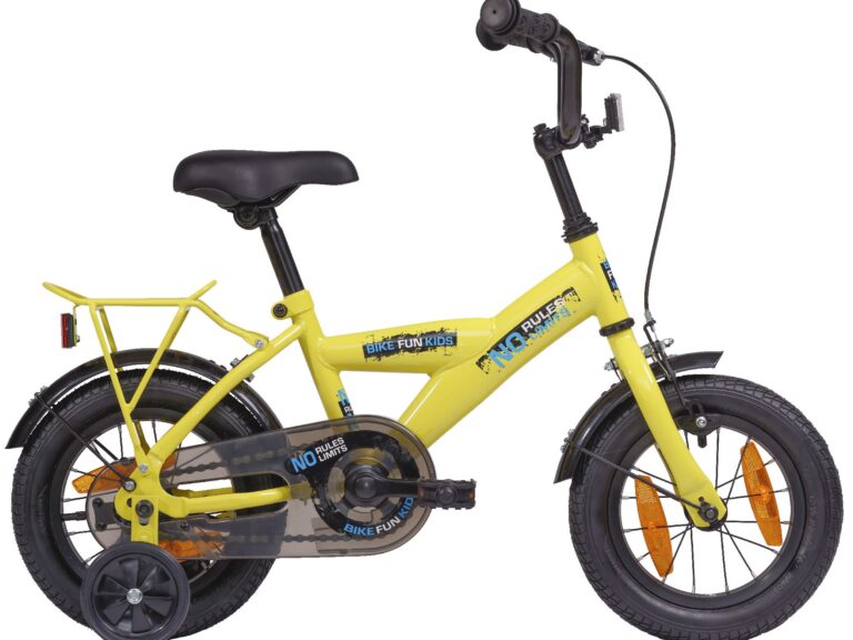 Kinderfiets 12" Bikefun No Rules - geel