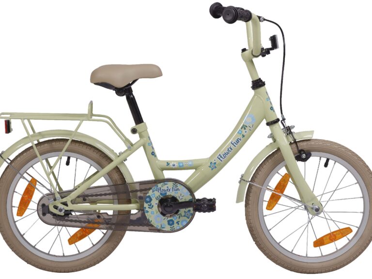Kinderfiets 16" Bikefun Flower Fun - groen
