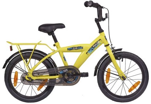 Kinderfiets 16" Bikefun No Rules - geel