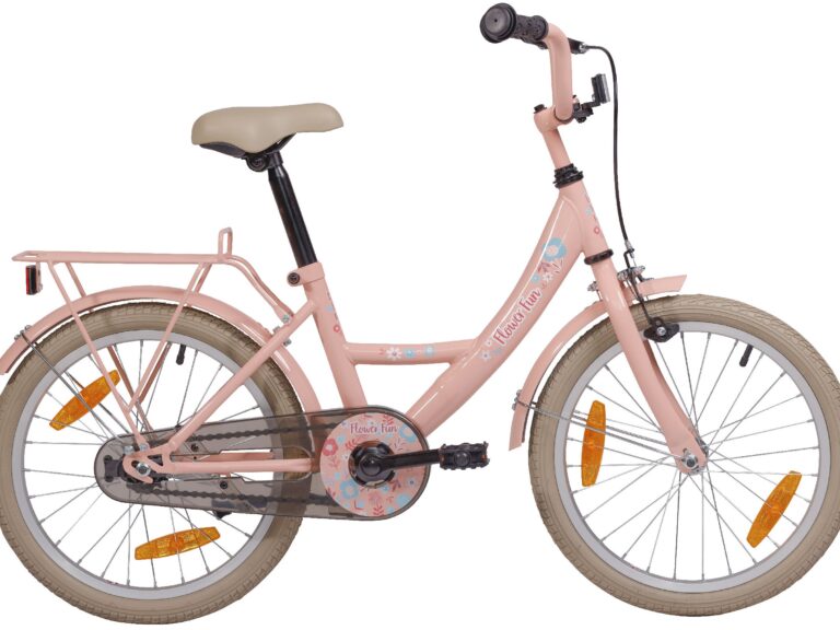 Kinderfiets 18" Bikefun Flower Fun - roze