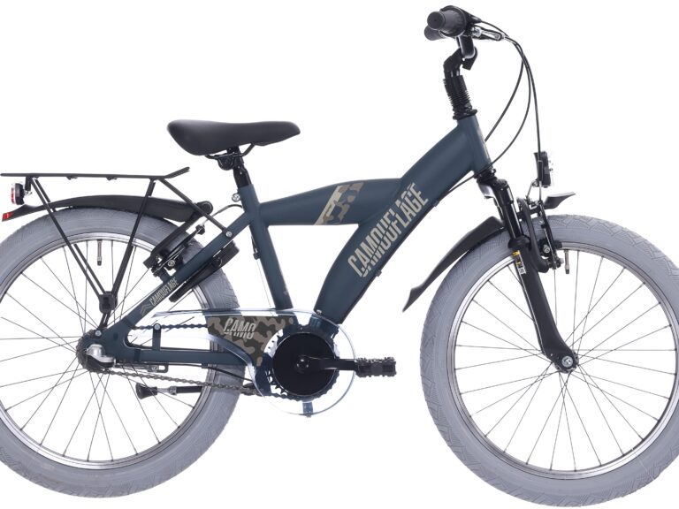 Kinderfiets 20" Bike Fun Camouflage met Shimano Nexus 3  - mat donkergroen