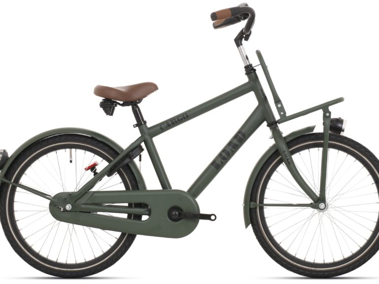 Kinderfiets Bikefun Load 20 inch met remnaaf - Kaki Mat Groen