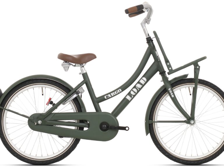 Kinderfiets Bikefun Load 20 inch met remnaaf - Kaki Mat Groen