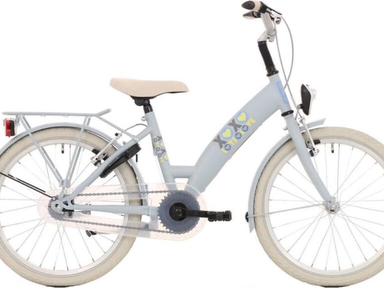 Kinderfiets Bikefun Lots of Love 20 inch met Remnaaf - Lichtblauw