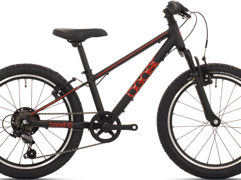 Kinderfiets Bikefun Beast 20 inch met Shimano 6 versnellingen en V-brakes - Zwart/Rood