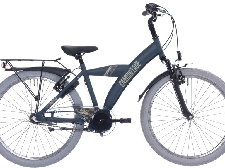 Kinderfiets 24" Bike Fun Camouflage met Shimano Nexus 3  - mat donkergroen
