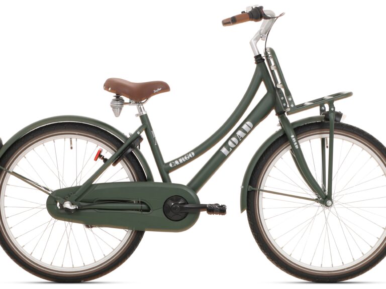 Bikefun Load 24" meisjesfiets met 3 versnellingen remnaaf - kaki groen