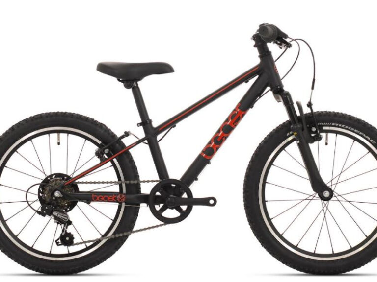 Kinderfiets Bikefun Beast 24 inch met Shimano 6 versnellingen en V-brakes - Zwart/Rood