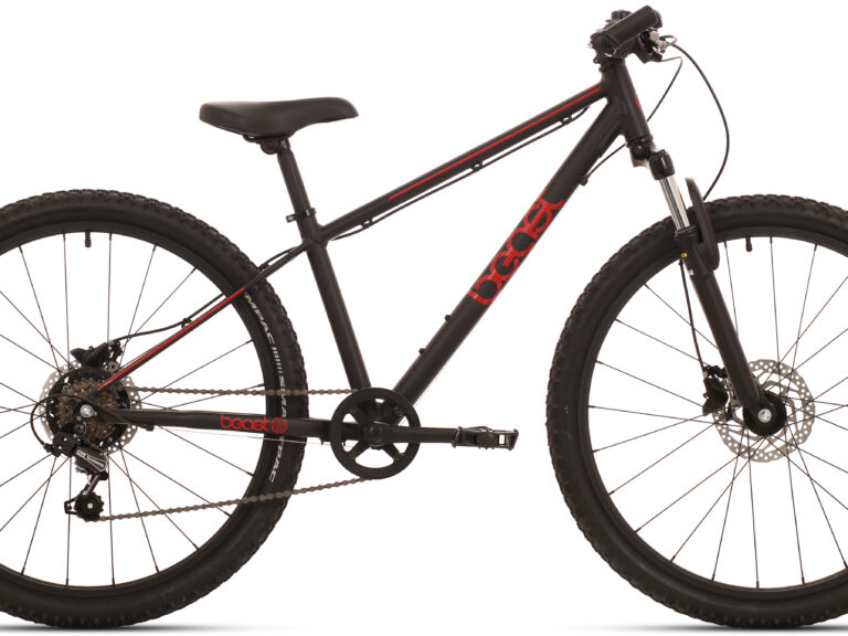 Kinderfiets Bikefun Beast 24 inch met Shimano 6 versnellingen en Disc-brakes - Zwart/Rood