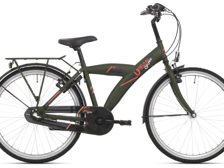 Kinderfiets Bikefun Urban City 24 inch met Nexus 3 versnelling/remnaaf - Mat Groen