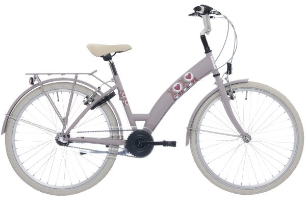Kinderfiets Bikefun Lots of Love 26 inch met Nexus 3 versnelling/remnaaf - Adobe Roze