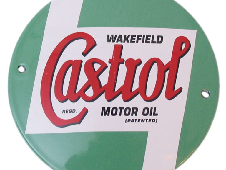 Emaille Bord ø10cm Castrol