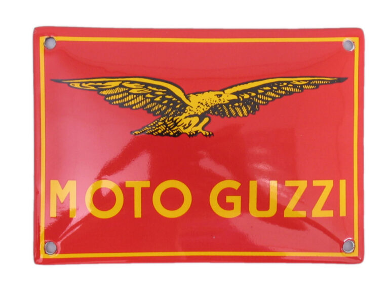 Emaille bord 14*10cm Moto Guzzi