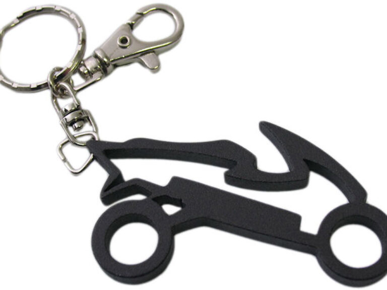 Sleutelhanger Edge 'Scooter' - geanodiseerd zwart