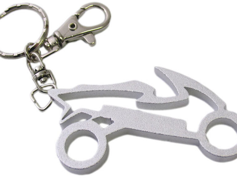 Sleutelhanger Edge 'Scooter' - geanodiseerd zilver