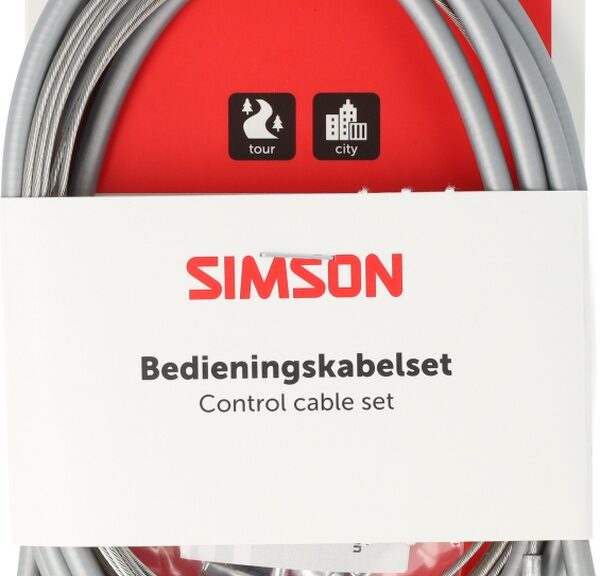 Remkabelset Simson compleet universeel RVS - grijs