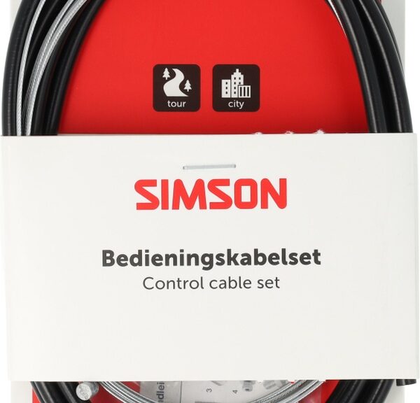 Versnellingskabelset Simson compleet SA - zwart
