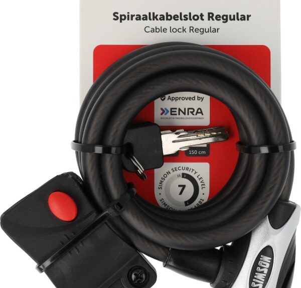 Spiraalkabelslot Simson Regular size XL - 10mm x 150cm